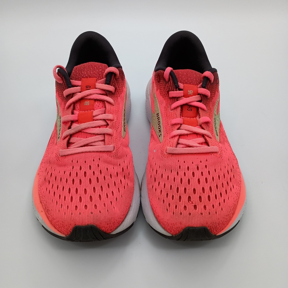Brooks Ghost 16 Pink Orange Running Shoes Womens 7 Medium - Picture 2 of 10